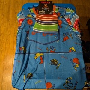 Brand New Horrow Chucky Themed Shirt With Beanie